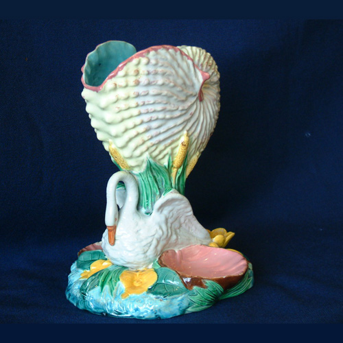 worcester majolica swan