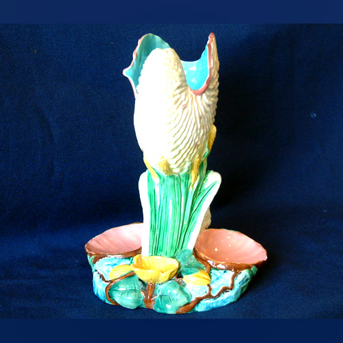 royal worcester majolica swan & shell centre