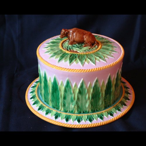 Jones majolica cheese dome