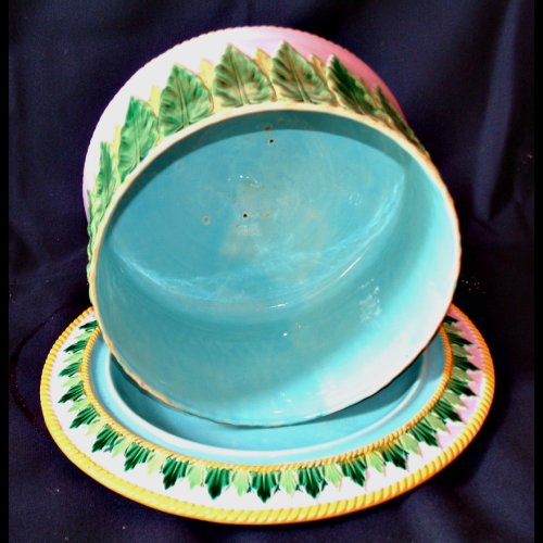 Jones majolica cheese dome