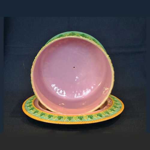 George jones majolica cheese dome