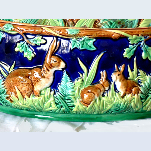 g jones majolica game tureen