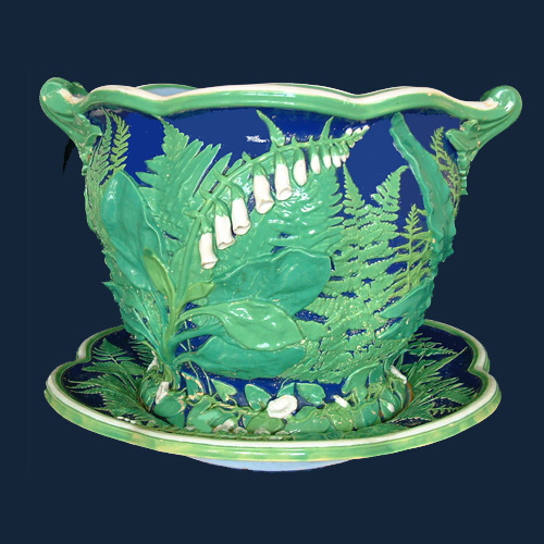 minton majolica foxglove jardinere