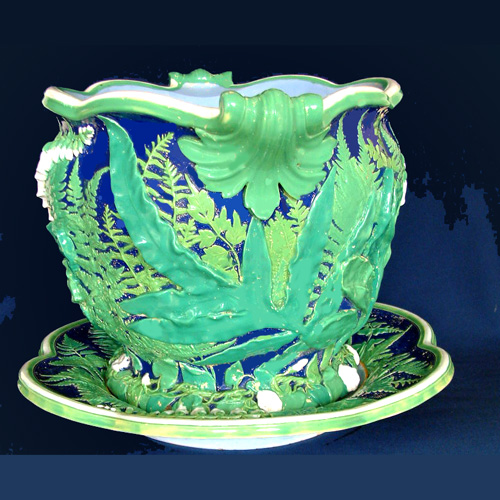 minton majolica foxglove jardinere