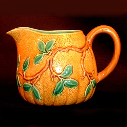 minton majolica orange pitcher
