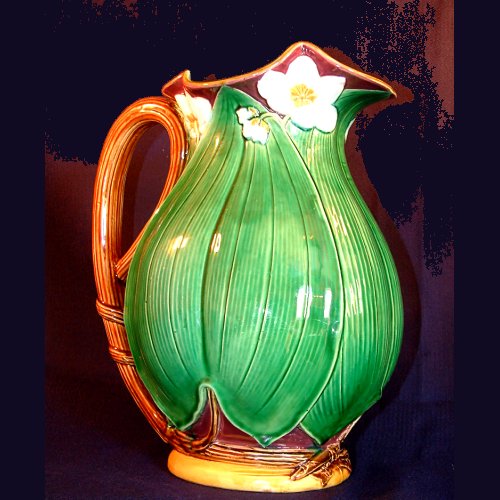 minton majolica lily pitcher