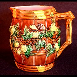 G jones majolica pitcher