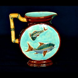 holdcroft majolica fish pitcher