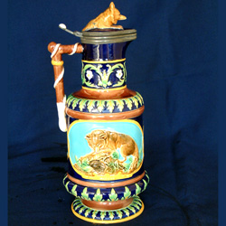 george jones majolica fox ewer