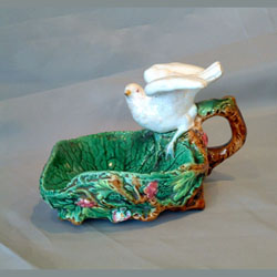 george Jones majolica dove pitcher