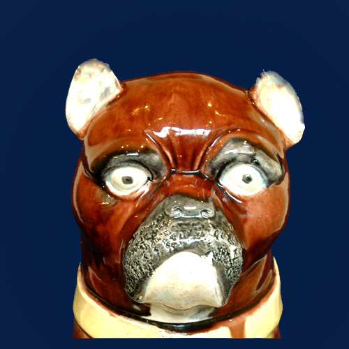 majolica bull masstiff dog figure