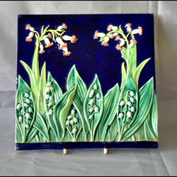 G Jones majolica tile