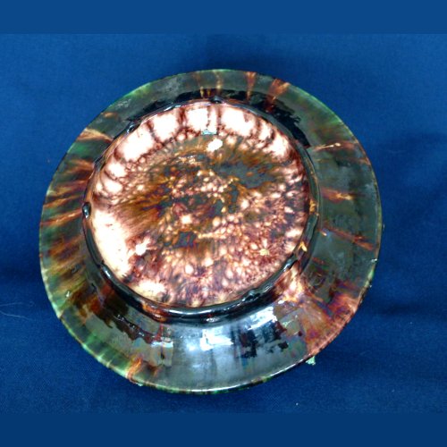 portuguese palissy mafra  crab plate