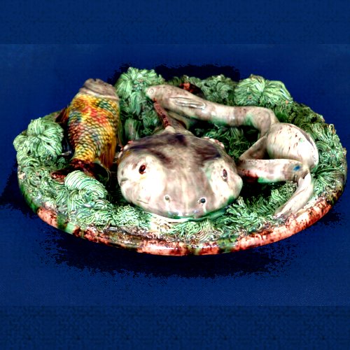 portuguese palissy mafra  fish  plate