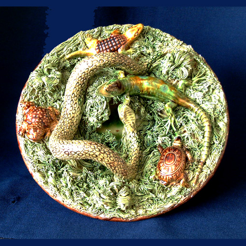 potuguese palissy lizard plate