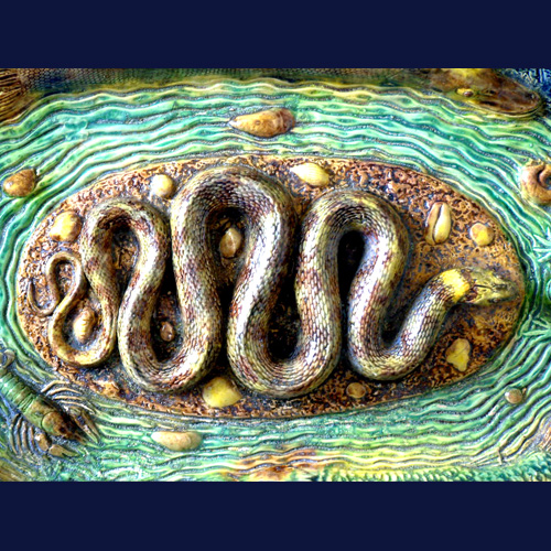french palissy fish & snake charger