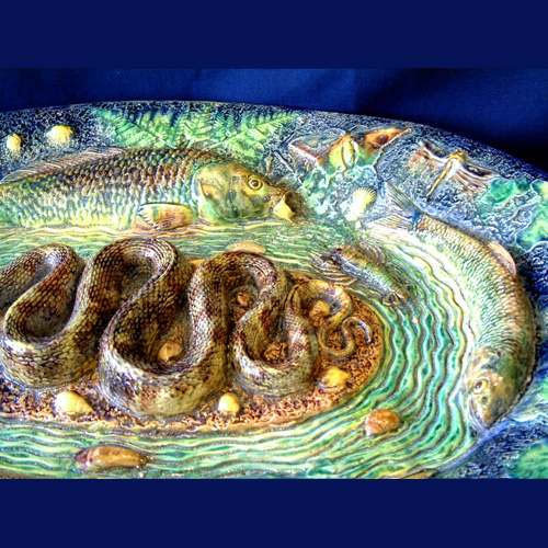 french palissy fish charger