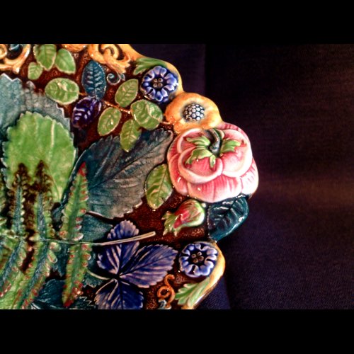 alcock majolica comport