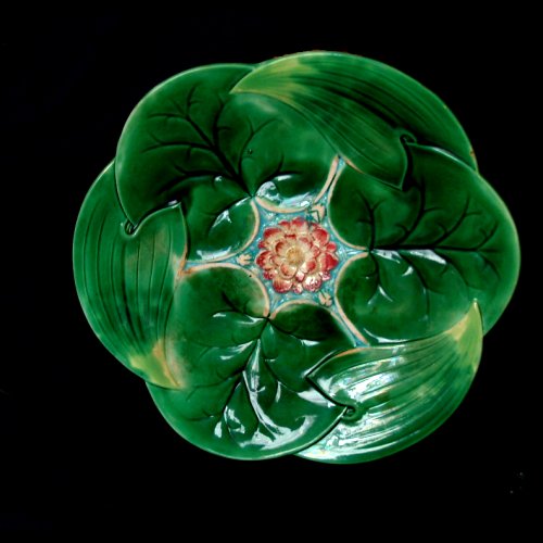 George Jones majolica lily plate 