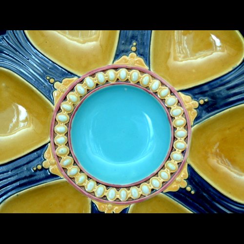 copeland majolica oyster plate