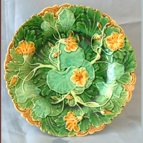 minton majolica nastertium plate