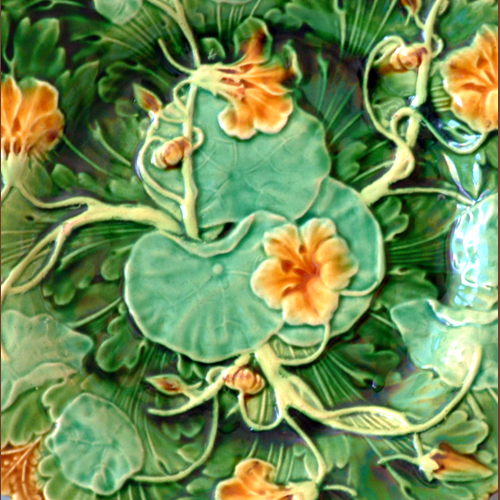 minton majolica nastertium plate