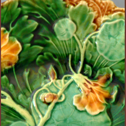 minton majolica nastertium plate