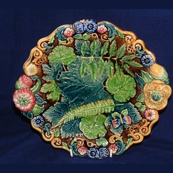 alcock majolica comport