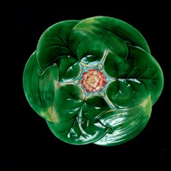 George Jones majolica lily plate 
