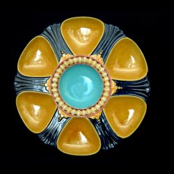 copeland majolica oyster plate