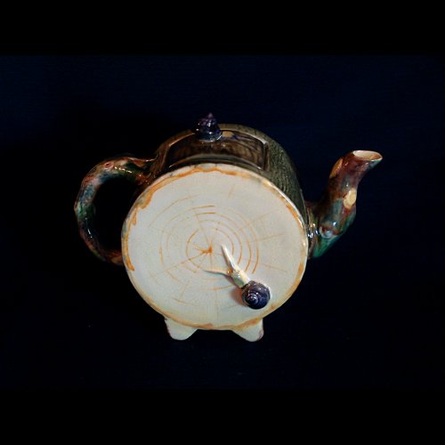 majolica snail tea pot 