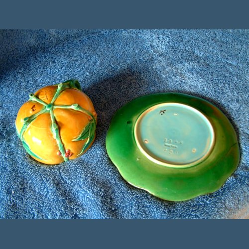 minton majolica cup and saucer