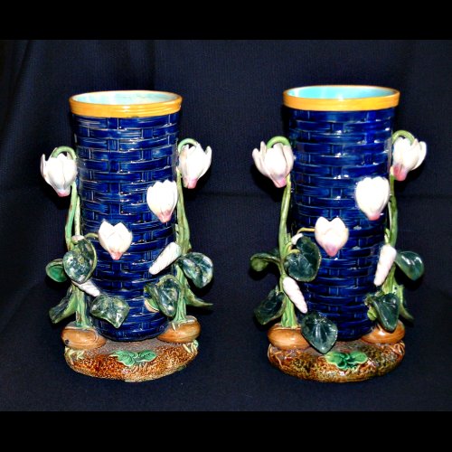 g jones majolica vases