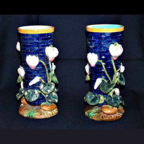 g jones majolica vases