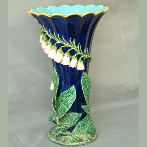 minton majolica foxglaove vase